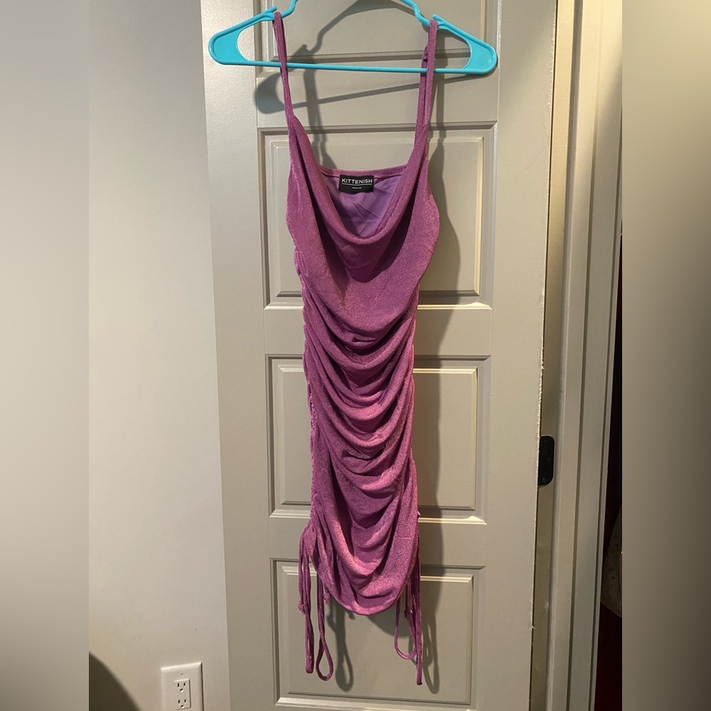 NWOT Purple mini club dress